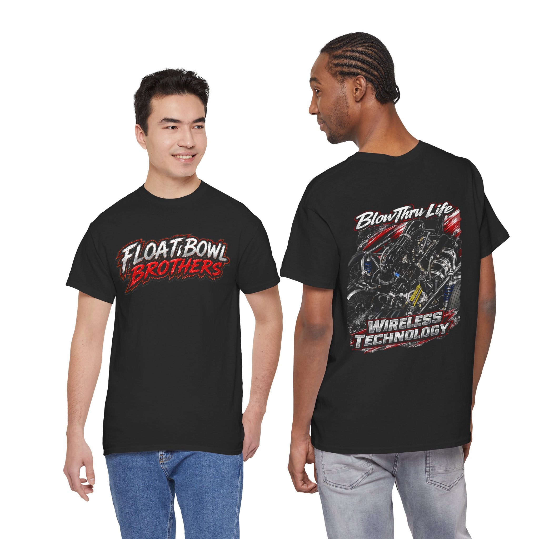 Motorcycle Tee — "Float Bowl Brothers / Blow Thru Life"T-Shirt