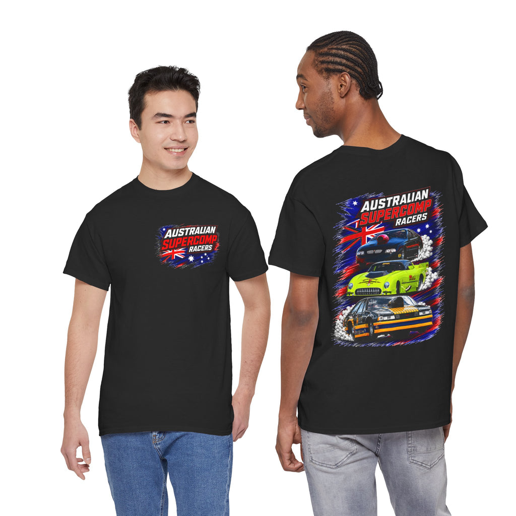 Australian Supercomp Racers Version 3 T-Shirt — Vintage Muscle Car Racing Tee