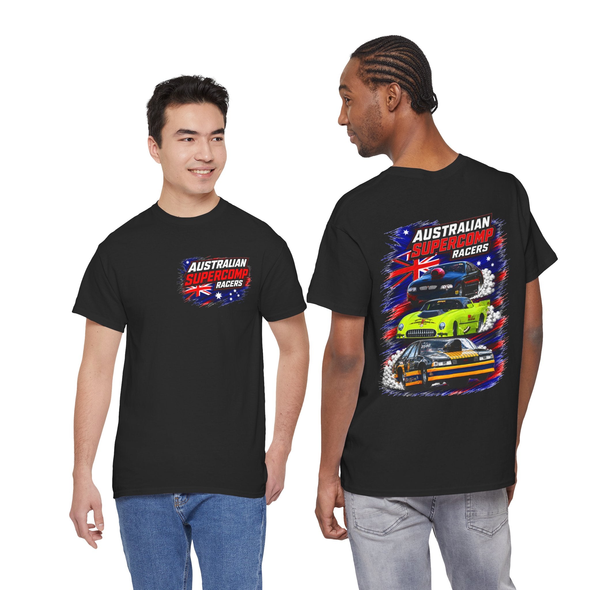 Australian Supercomp Racers Version 3 T-Shirt — Vintage Muscle Car Racing Tee