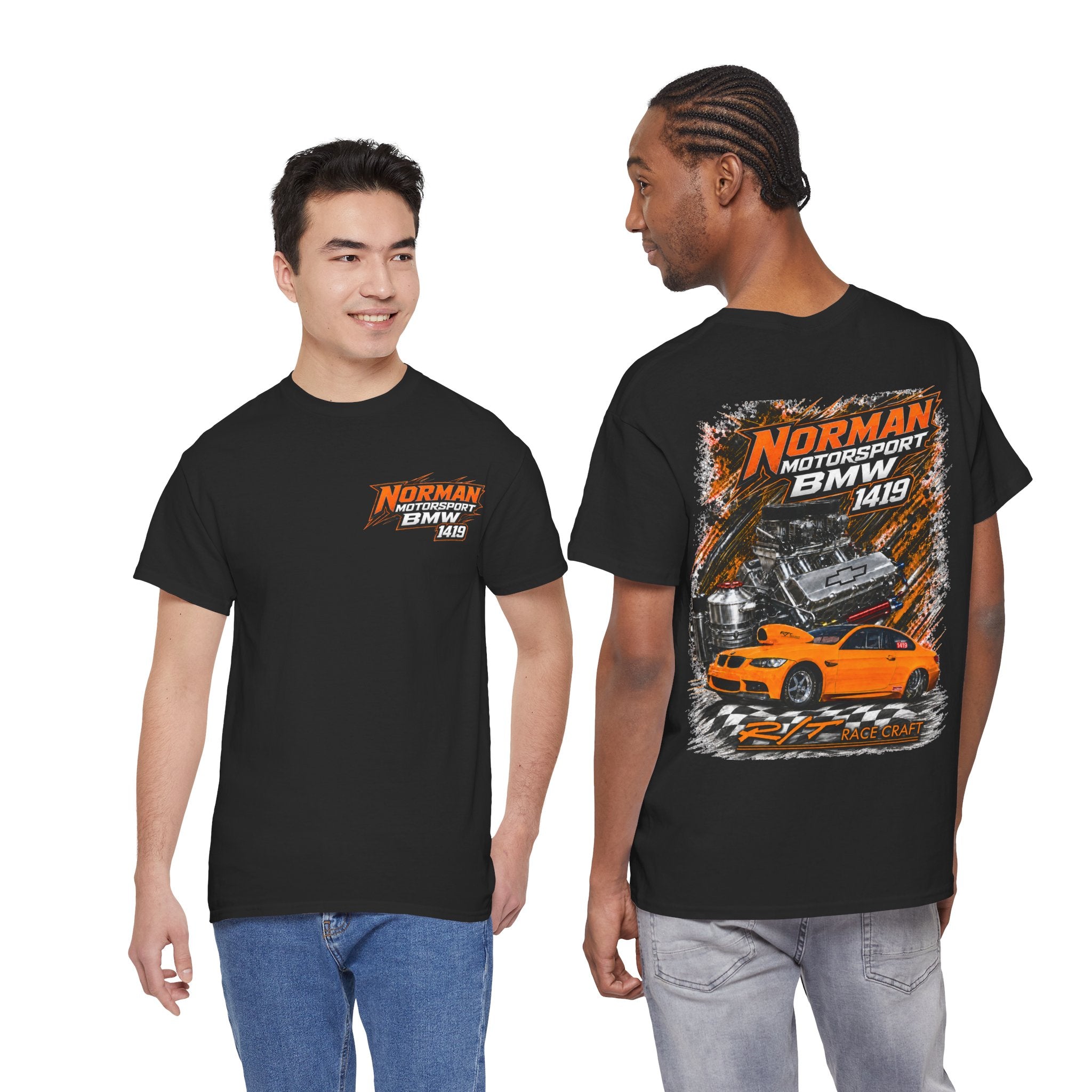BMW Motorsport T‑Shirt — Norman Motorsport Guildan 5000 T Shirt