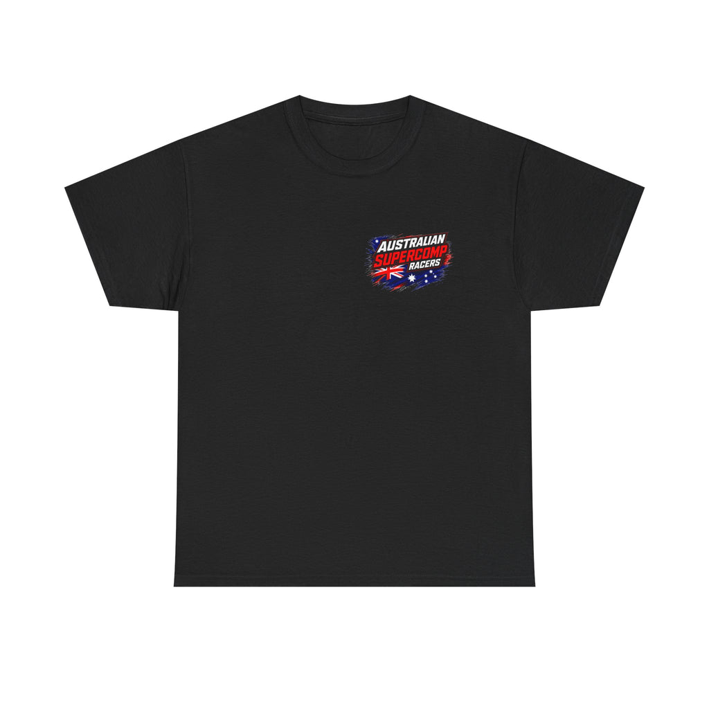 Australian Supercomp Racers Version 1  T-Shirt — Vintage Race Car Aussie Flag Tee
