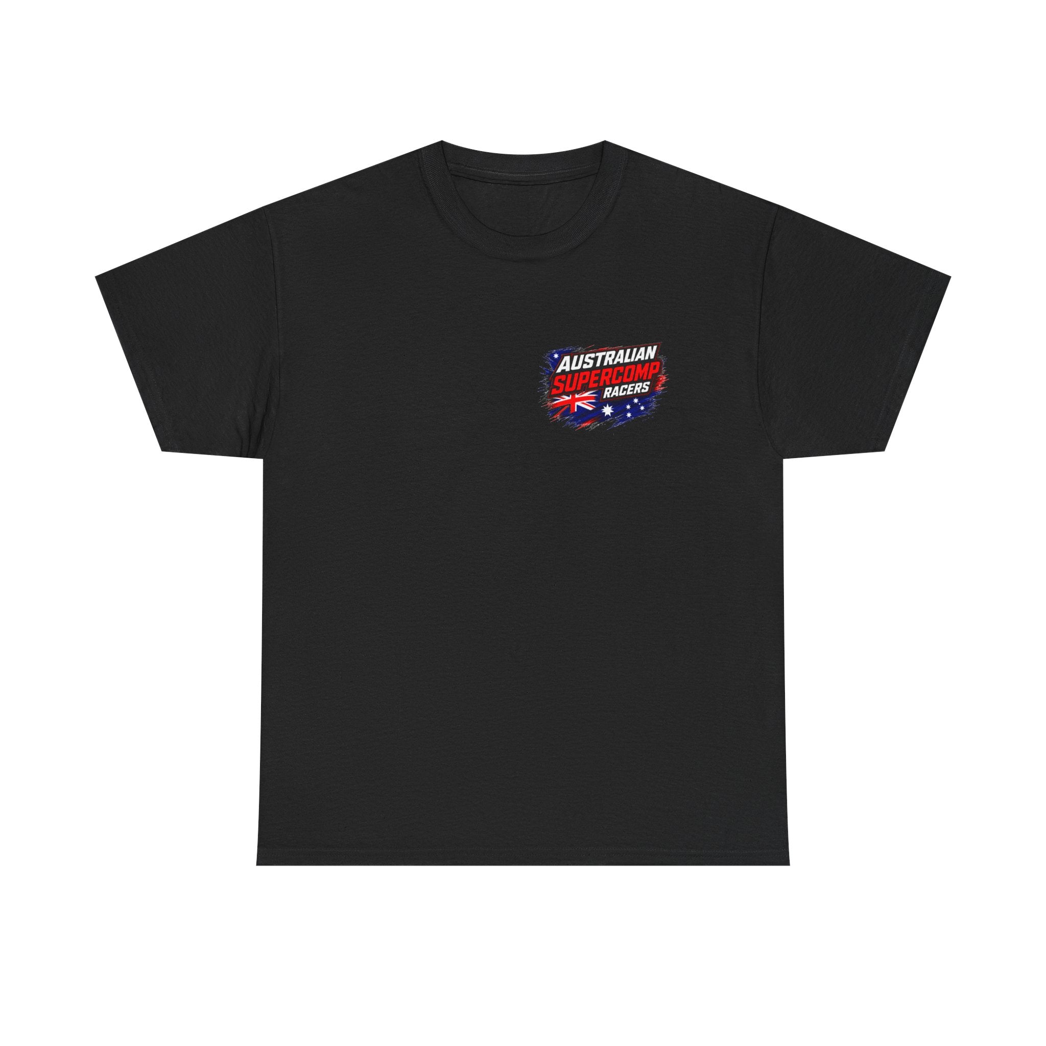 Australian Supercomp Racers Version 1  T-Shirt — Vintage Race Car Aussie Flag Tee
