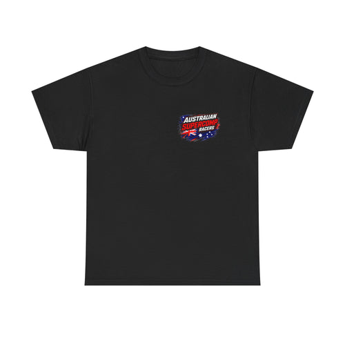 Australian Supercomp Racers Version 1  T-Shirt — Vintage Race Car Aussie Flag Tee